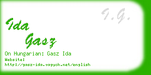 ida gasz business card